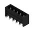 PCB plug-in connector, male header, closed side, THT/THR solder connection, 5.08 mm, Number of poles: 5, 270°, Solder pin length (l): 3.2 mm, tinned, black, Box thumbnail 3