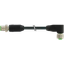 M12 male 0° / M12 female 90° A-cod. shielded PUR 5x0.34 bk 80m thumbnail 2