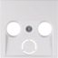 Centre plate for aerial soc. 2-/3hole, S.1/B.3/B.7, p. white, matt, pl thumbnail 3