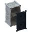 AGRO Flush-mounted box 2x1 with cover and separation wall thumbnail 1