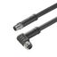 Power cable, Connecting line, M12 / M12, Number of poles : 3 (2 + PE), 5 m, pin, straight - socket, 90&deg;, Shielded: No, LED: No, Sheath material: PUR, Halogen: No thumbnail 1