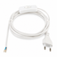 Flat Cord 3m 2×0.75mm² 2.5A 250V~ IP20 Switch EU Plug White thumbnail 1