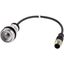 C22-D-X-K10-P1 Pushbutton, Flat, momentary, 1 N/O, Cable (black) with M12A plug, 4 pole, 0.2 m, Without button plate, Bezel: titanium thumbnail 3