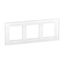 3 GANG PLATE WHITE GLASS thumbnail 1