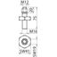 Bolted-type connector with threaded bolt M16/M12 L 55mm and nut thumbnail 2