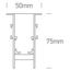 WHITE MAGNETIC RECESSED PROFILE 2m 48V MAXI thumbnail 2