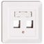 Outlet empty 2 module (SFA)(SFB), 80x80mm, straight, RAL9010 thumbnail 1