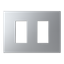 Frame 1+1 modules - Niessen logo - Silver thumbnail 1