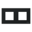 Frame 2-gang / 2+2-modules - IP44 - Matt Black thumbnail 1