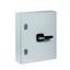 DMV-400/3/SE5/P-G Switch-disconnector, DMV, 400 A, 3 pole, STOP function, with grey knob, in steel enclosure, 11 mm connection bore thumbnail 2