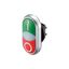 M22-DDLF-GR-X1/X0 Double actuator pushbutton, RMQ-Titan, Actuators and indicator lights flush, momentary, White lens, green, red, inscribed, Bezel: titanium thumbnail 8