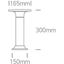 BLACK 6,5W WW IP54 30cm BOLLARD 230V thumbnail 2