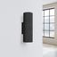 WALL LAMP WITH A CYLINDRICAL LAMP SHADE 20CM BLACK FROM THE CARBON SERIES FOR THE HALLWAY, UP-DOWN 2XGU10 thumbnail 3