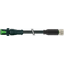 MQ12 male 0° / M8 female 0° A-cod. PUR 3x0.25 bk  1.5m thumbnail 2