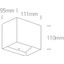 WHITE WALL 2x3W WW IP54 DARK LIGHT 100-240V thumbnail 5