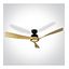 LIGHT WOOD BLACK ROD FAN 40W LED 22W CCTV IP20 230v thumbnail 1
