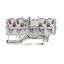 4-conductor through terminal block with push-button 1.5 mm² gray thumbnail 1