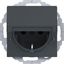 SCHUKO wall socket, locking pin, variable 45°, A.x/C.x anthracite thumbnail 1
