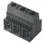Printed circuit board terminals, 15.00 mm, Number of poles: 7, 90°, Solder pin length (l): 4.5 mm, tinned, black, Clamping yoke connection, Clamping range, max. : 25 mm², Box thumbnail 1