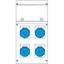 RECEPTACLE 16A 2P 3W 6h IP67 200-250V thumbnail 1