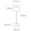 BLACK 3,5W WW TABLE LAMP RECHARGEABLE USB SOCKET IP54 DIMMABLE thumbnail 2