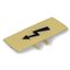 Protective warning marker with high-voltage symbol, black yellow thumbnail 1