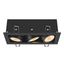 KADUX, recessed ceiling light, triple, 3000K, 38°, IP 20, square, black thumbnail 1