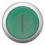M22-DLH-G-X1 Illuminated pushbutton actuator, RMQ-Titan, Extended, momentary, green, inscribed, Bezel: titanium thumbnail 3