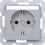 SCHUKO wall socket, text field, plug-in type, A.x/C.x, titanium thumbnail 1
