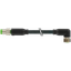 M8 male 0° / M8 female 90° A-cod. PUR 4x0.34 bk UL/CSA+drag ch. 0.5m thumbnail 2
