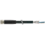 M8 female 0° A-cod. with cable shielded PUR 4x0.34 bk 35m thumbnail 1