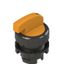 Illuminated long handle selector, 3 positions orange with marking thumbnail 1