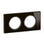 PLATE 2 GANG ONYX BLACK GLASS thumbnail 2