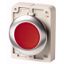M30I-FDL-R Illuminated pushbutton actuator, RMQ-Titan, flat, momentary, red, blank, Front ring stainless steel thumbnail 1