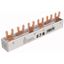 EVGK busbar fork, 3-phase, L1 - L2 - L3, shortenable version with end caps included, 6 module units, 10 mm² thumbnail 2