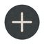 Button plate flat with inscription, black with white " + " thumbnail 1