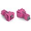 Snap-in socket 2-pole Cod. B pink thumbnail 2