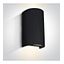 BLACK WALL LIGHT GU10 2x6W IP65 100-240V thumbnail 1