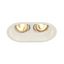 HORN 2 TURNO MR16 recessed ceiling light, oval, matt white, 2xG5.3, max. 2x50W thumbnail 1