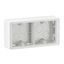 SURFACE MOUNTING BOX 2 GANG WHITE ADJUSTABLE HEIGHT 30/40MM thumbnail 2