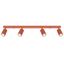 CEILING LAMP WITH SPOTLIGHTS ON A RED CARBON STRIP 4XGU10 thumbnail 1