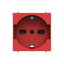 Italian P30/17 socket outlet 16/10A - 2M - Red thumbnail 1