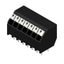 Printed circuit board terminals, 3.50 mm, Number of poles: 7, 135°, Solder pin length (l): 3.5 mm, black, PUSH IN with actuator, Clamping range, max. : 1.5 mm², Tube thumbnail 4