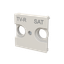 Cover plate for TV-R/SAT - 2M - Dune thumbnail 2