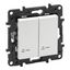 ILLUMINATED 2-GANG ONE-WAY SWITCH WHITE thumbnail 1