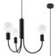 PICCOLO CHANDELIER 3 BLACK E27 3X60W IP20 thumbnail 2