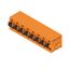Printed circuit board terminals, 7.50 mm, Number of poles: 8, 90°, Solder pin length (l): 3.5 mm, tinned, orange, PUSH IN with push button, Clamping range, max. : 2.5 mm², Box thumbnail 2