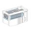 Form 2 cover for horizontal busbars LGYE 32/40 or BS 4000A, W300 mm, D600 mm thumbnail 1