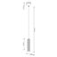 MODERN HANGING LAMP WITH CYLINDRICAL GOLD CARBON LAMP SHADE ON GU10 thumbnail 7