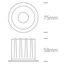 WHITE 12W WW IP20 45deg 230V DARK LIGHT thumbnail 2